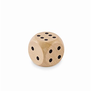 Dřevěná kostka 3 cm, béžová