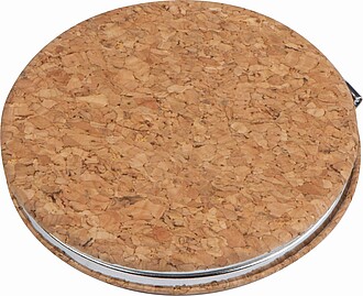 Dvojité kapesní zrcátko s korkovým povrchem - reklamní předměty