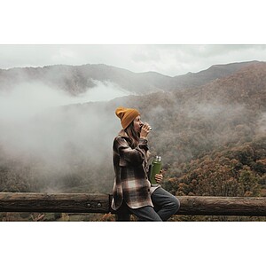 Dvoustěnná láhev 1L, tmavě zelená