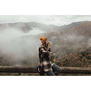 Dvoustěnná láhev 1L, tmavě zelená