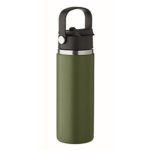 Dvoustěnná láhev 500 ml, tmavě zelená