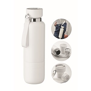 Dvoustěnná láhev 500ml, bílá - reklamní předměty