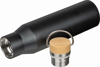 Dvoustěnná láhev na pití z nerezové oceli, 550ml, černá