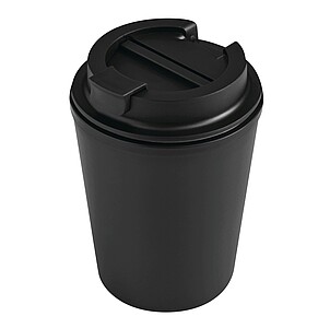 Dvoustěnný izolovaný termohrnek 350 ml, černá - termohrnek s vlastním potiskem