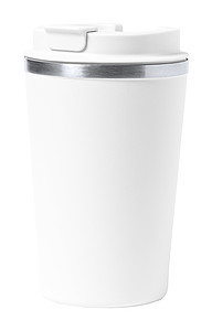 Dvoustěnný nerezový termohrnek, 350ml, bílý - termohrnek s vlastním potiskem