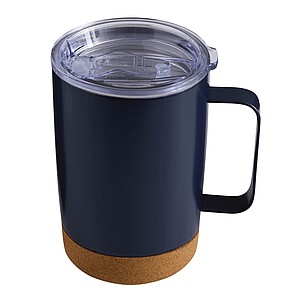 Dvoustěnný vakuový termohrnek 350 ml, modrá - termohrnek s vlastním potiskem