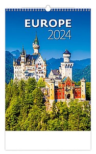 Europe 2024, nástěnný kalendář, prodloužená záda
