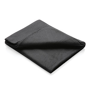 Fleecová deka v pytlíku, černá
