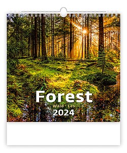 Forest 2024, nástěnný kalendář, prodloužená záda
