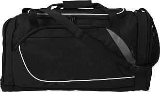 GERIT Sportovní taška na zip s velkým úložným prostorem, černá