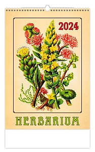 Herbarium 2024, nástěnný kalendář, prodloužená záda
