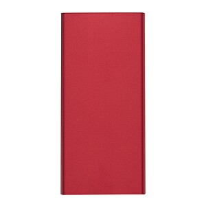 Hliníková powerbanka 10 000 mAh, červená