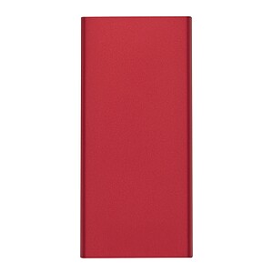 Hliníková powerbanka 10 000 mAh, červená