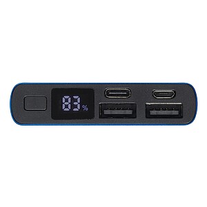 Hliníková powerbanka 10 000 mAh, modrá