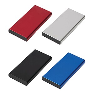Hliníková powerbanka 10 000 mAh, stříbrná
