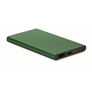 Hliníková powerbanka 4000mAh, tmavě zelená