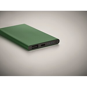 Hliníková powerbanka 4000mAh, tmavě zelená