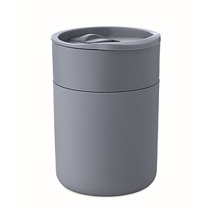 Hrnek se silikonovým návlekem, 330ml, modrošedá