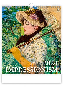 Impressionism 2024, nástěnný kalendář, prodloužená záda
