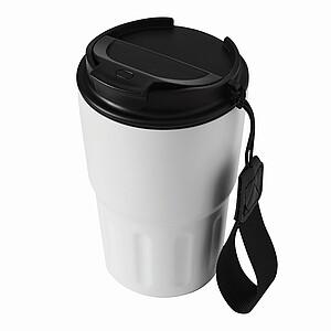 Izolovaný termohrnek 400 ml, bílá - termohrnek s vlastním potiskem