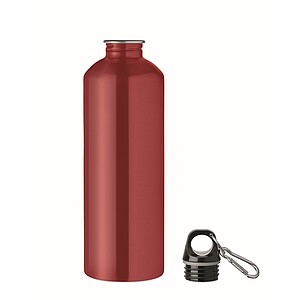 Jednostěnná láhev 1000 ml, červená