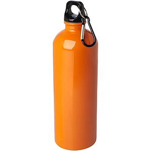 Jednostěnná láhev na vodu z nerezové oceli s karabinou 750ml, oranžová