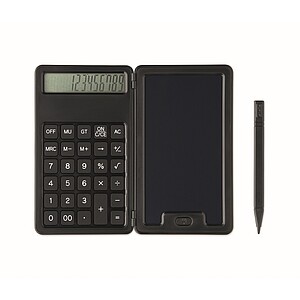 Kalkulačka s LCD tabletem, černá - reklamní předměty