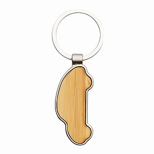 Klíčenka ve tvaru auta, hnědá