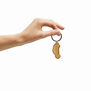 Klíčenka ve tvaru auta, hnědá