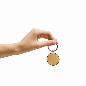 Klíčenka ve tvaru kruhu, hnědá