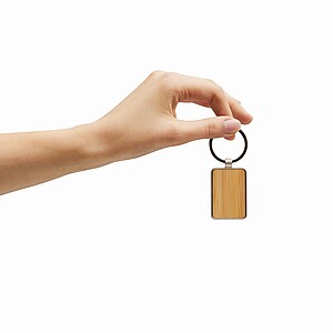 Klíčenka ve tvaru obdélníku, hnědá