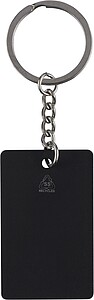 Klíčenka z recyklované nerezové oceli, černá