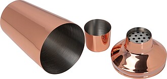 Koktejlový šejkr s měděným povrchem 500 ml, růžová