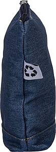 Kosmetická taška z recykloovaného denimu, modrá