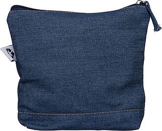 Kosmetická taška z recykloovaného denimu, modrá