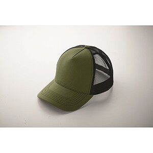 Kšiltovka trucker s 5 panely, vojenská zelená
