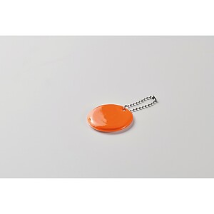 Kulatá reflexní klíčenka, fluo oranžová