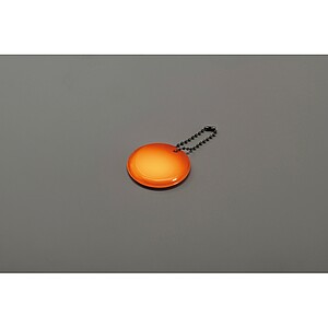Kulatá reflexní klíčenka, fluo oranžová