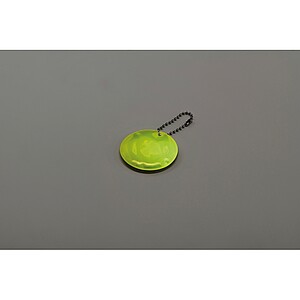 Kulatá reflexní klíčenka, fluo žlutá