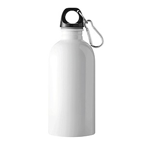 Láhev na pití z nerezové oceli 400 ml, bílá - reklamní předměty
