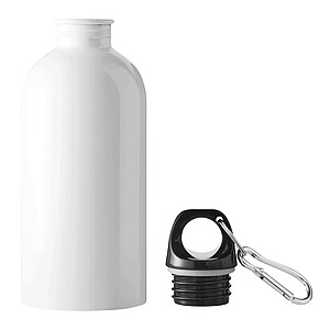 Láhev na pití z nerezové oceli 400 ml, bílá