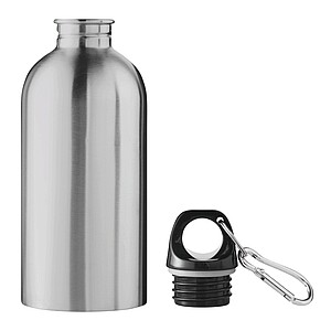 Láhev na pití z nerezové oceli 400 ml, stříbrná