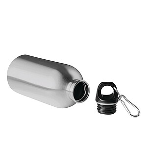 Láhev na pití z nerezové oceli 400 ml, stříbrná