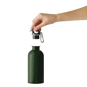 Láhev na pití z nerezové oceli 400 ml, tmavě zelená