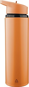 Láhev na pití z recyklované nerezové oceli, 500 ml, oranžová