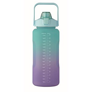 Láhev na vodu, RPET 2000 ml, tyrkysová