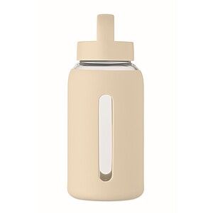 Láhev z borosilikátového skla 600 ml, béžová