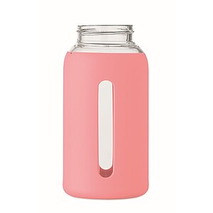 Láhev z borosilikátového skla 600 ml, jemně růžová
