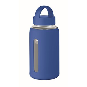 Láhev z borosilikátového skla 600 ml, královská modrá - reklamní předměty