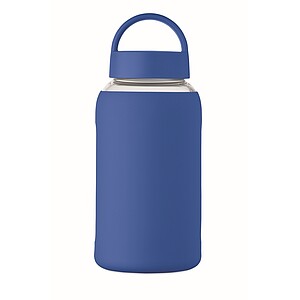 Láhev z borosilikátového skla 600 ml, královská modrá